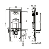VILLEROY & BOCH Pack Bâti-support autoportant avec plaque de commande 3/6L ViConnect