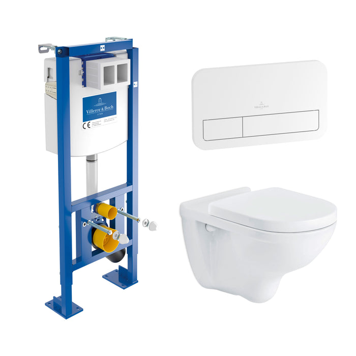 Villeroy & Boch Pack Bâti-support autoportant ViConnect + Plaque de commande + Cuvette suspendue O.Novo