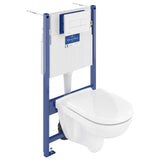 VILLEROY & BOCH Bâti-support sol-mur avec plaque de déclenchement et Cuvette suspendue O.Novo