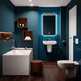 VILLEROY & BOCH Bâti-support sol-mur avec plaque de déclenchement et Cuvette suspendue O.Novo