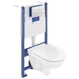 VILLEROY & BOCH Bâti-support sol-mur avec plaque de déclenchement et Cuvette suspendue O.Novo