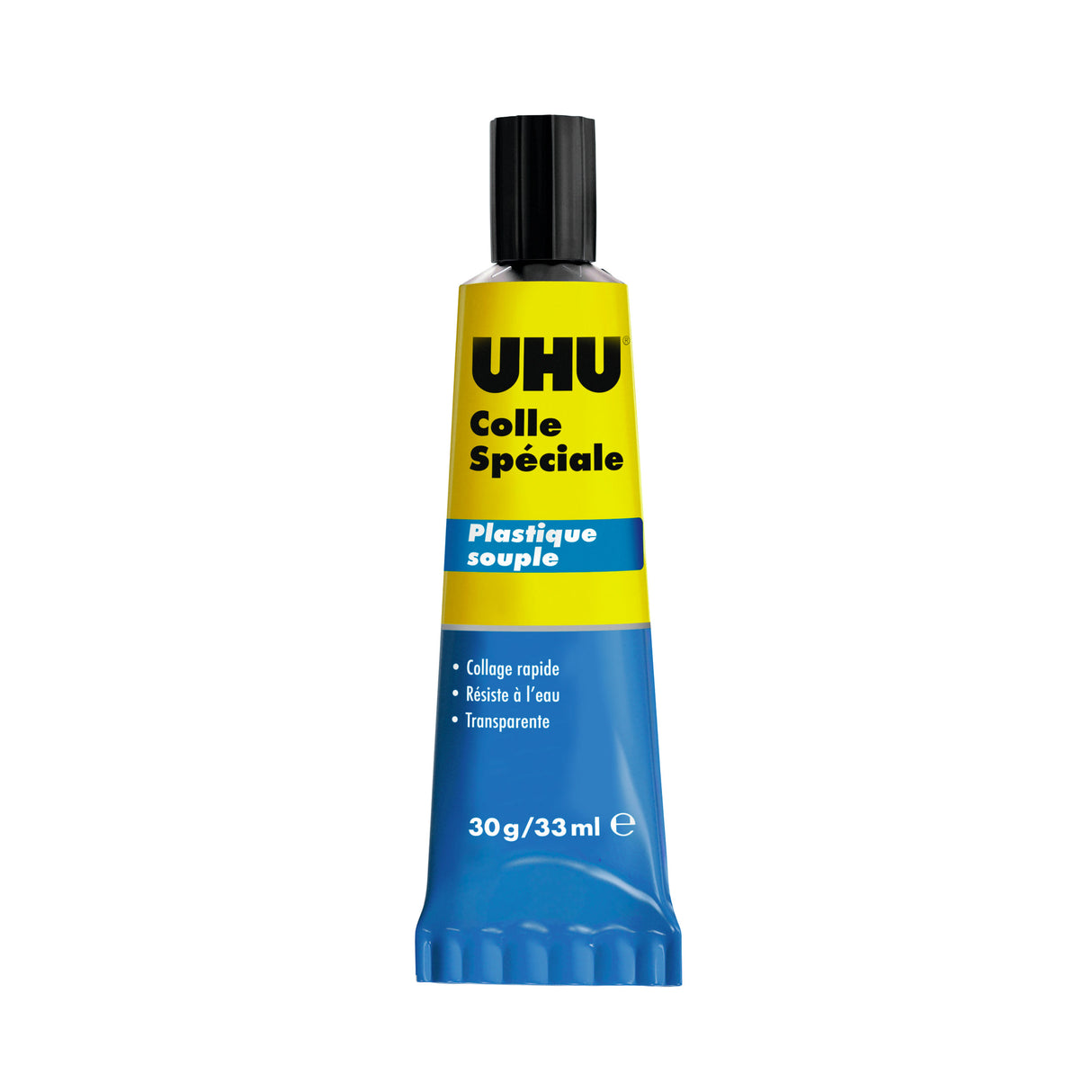 UHU Colle spéciale plastique souple - colle idéale pour toutes les matières plastiques souples, transparente, tube 30g