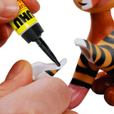 UHU Power glue gel - Colle instantanée ultra rapide et forte, ne coule pas, sans solvants, transparente, tubes 2x3g