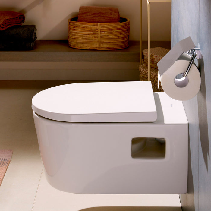 Pack WC suspendu EluPura Original S Hansgrohe sans bride avec abattant blanc amovible et frein de chute