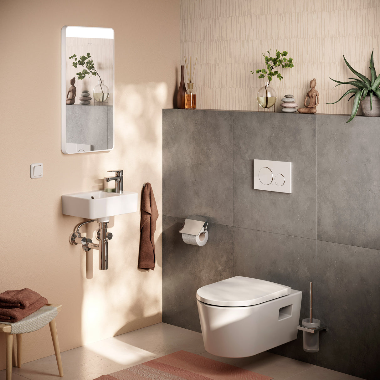 HANSGROHE WC suspendue EluPura Original S sans bride avec abattant amovible et frein de chute 60288450