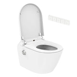 Pack WC suspendu lavant et séchant Saniwash sans bride