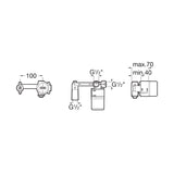 ROCA Corps d'encastrement pour mitigeur lavabo Ona