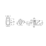 ROCA Cuvette WC suspendue sans bride blanc Debba Square A34699L000