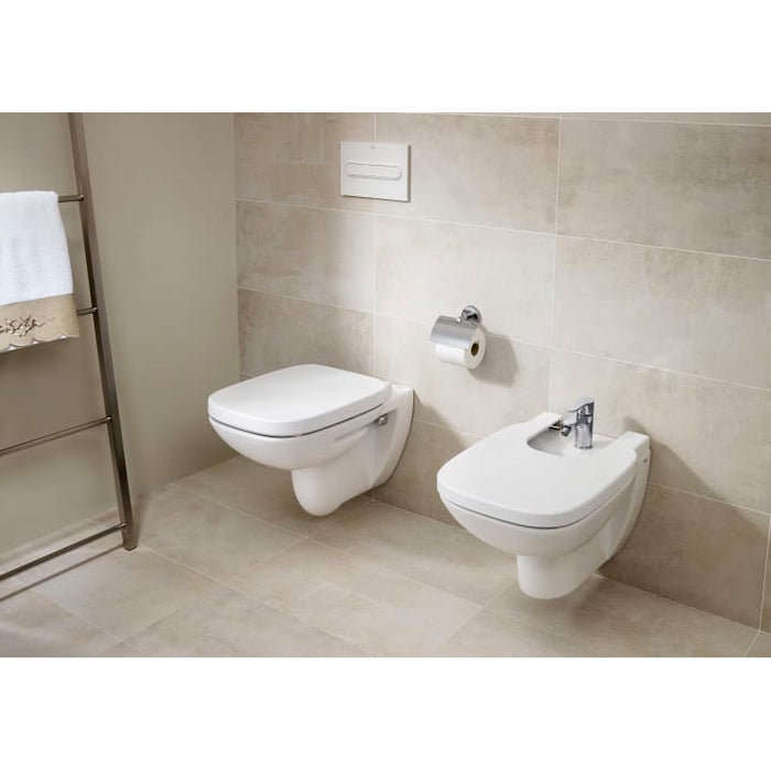 ROCA Cuvette WC suspendue DEBBA SQUARE sans bride, blanc (sans abattant)