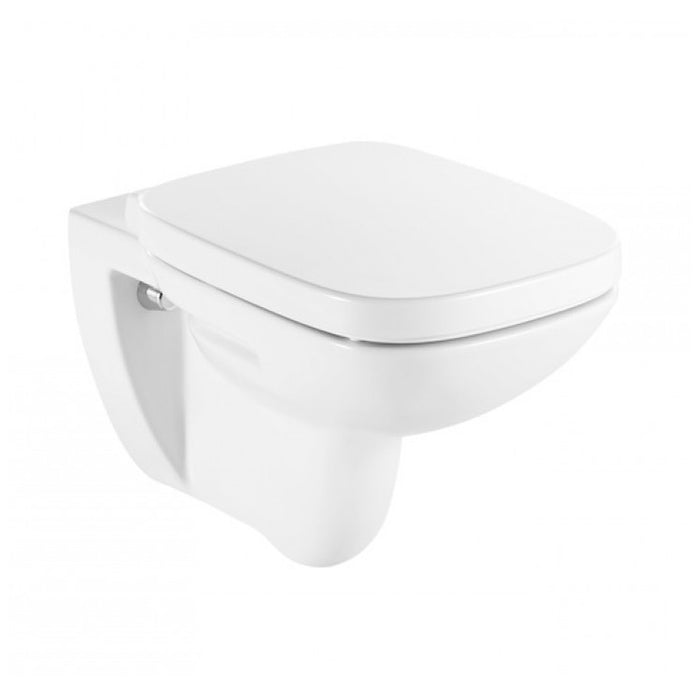 ROCA Cuvette WC suspendue DEBBA SQUARE sans bride, blanc (sans abattant)