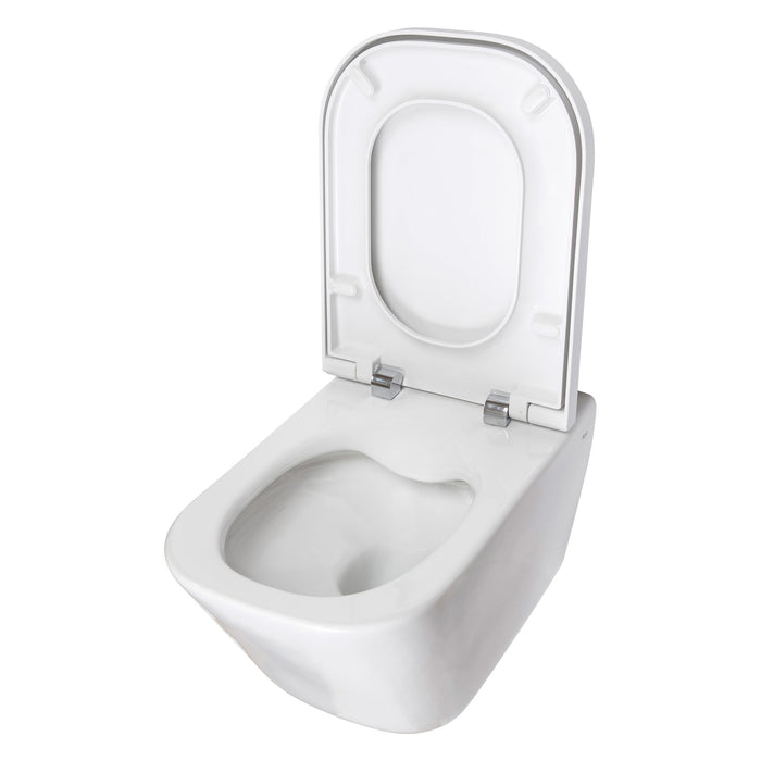 ROCA Pack Cuvette WC suspendue THE GAP sans bride avec abattant frein chute