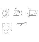 Pack WC suspendu LAUFEN LUA Advanced, sans bride, avec abattant slim frein de chute