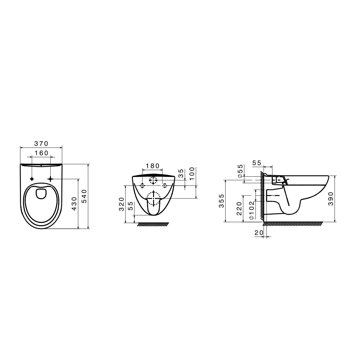 ROCA Pack cuvette WC suspendue Victoria avec abattant double slim frein de chute Silencio