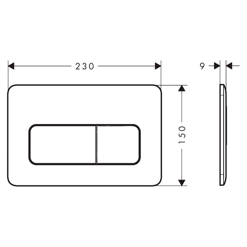 Plaque de commande wc iFrame Original Q pour bâti-support hansgrohe