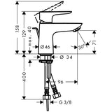 HANSGROHE Mitigeur de lavabo 80 Talis E CoolStart avec tirette et vidage 71703000