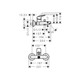 HANSGROHE Mitigeur de bain-douche Logis C2 71401000
