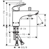HANSGROHE Mitigeur de bain-douche monotrou Logis C2 71315000