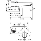 HANSGROHE Mitigeur de lavabo encastré Logis avec vidage 71220000