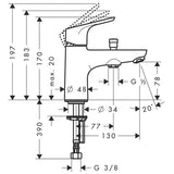 HANSGROHE Mitigeur de bain-douche monotrou Focus C2 31938000