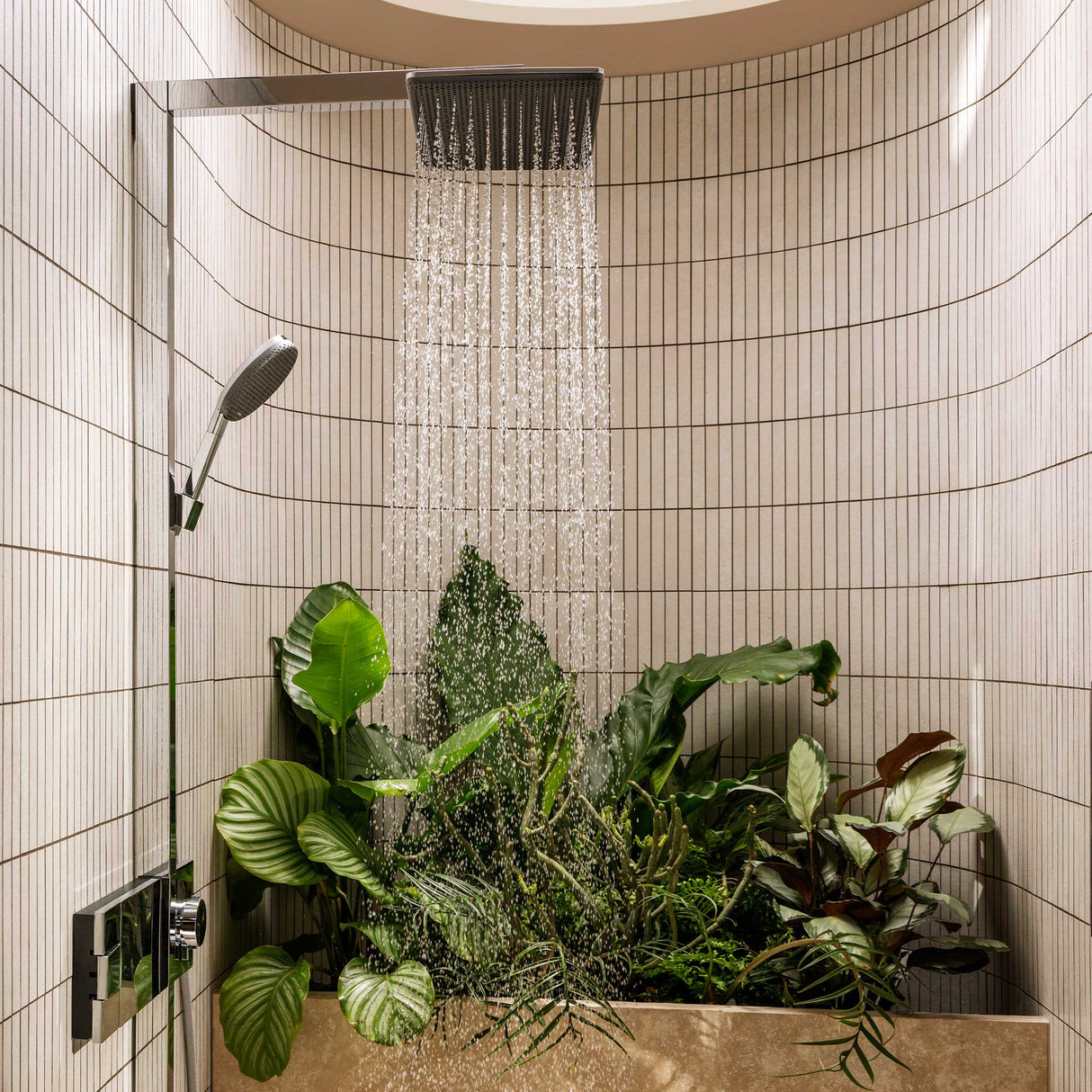 Colonne de douche 210/340 2jets Raindance Alive Q avec mitigeur thermostatique ShowerSelect Comfort