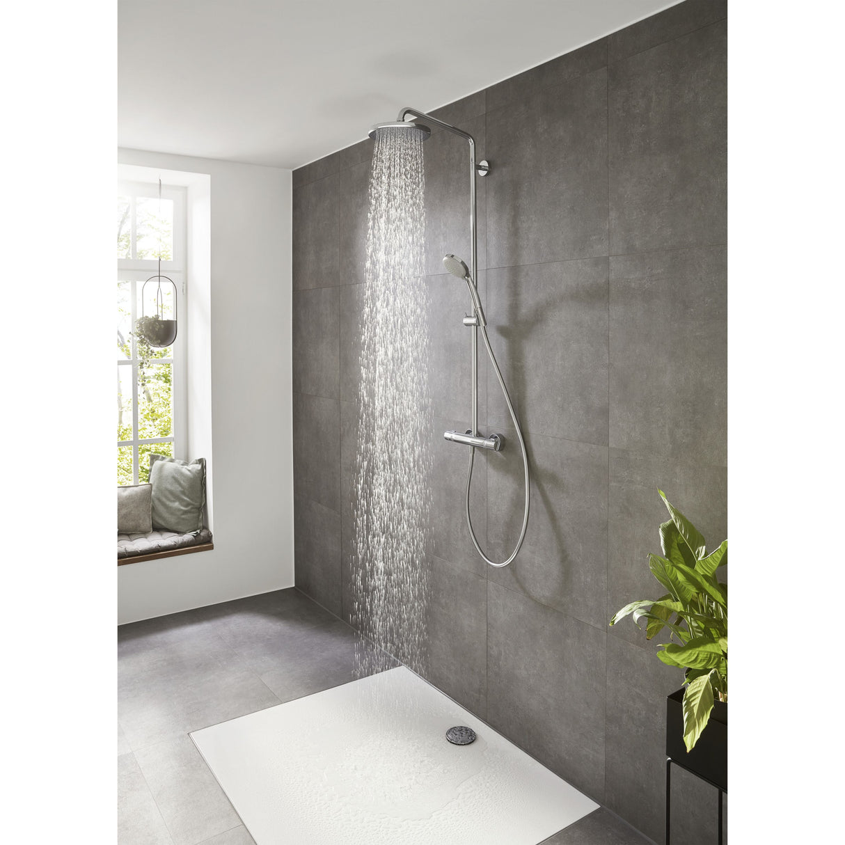 HANSGROHE Colonne de douche 220 1 jet Croma EcoSmart avec mitigeur thermostatique 27188000