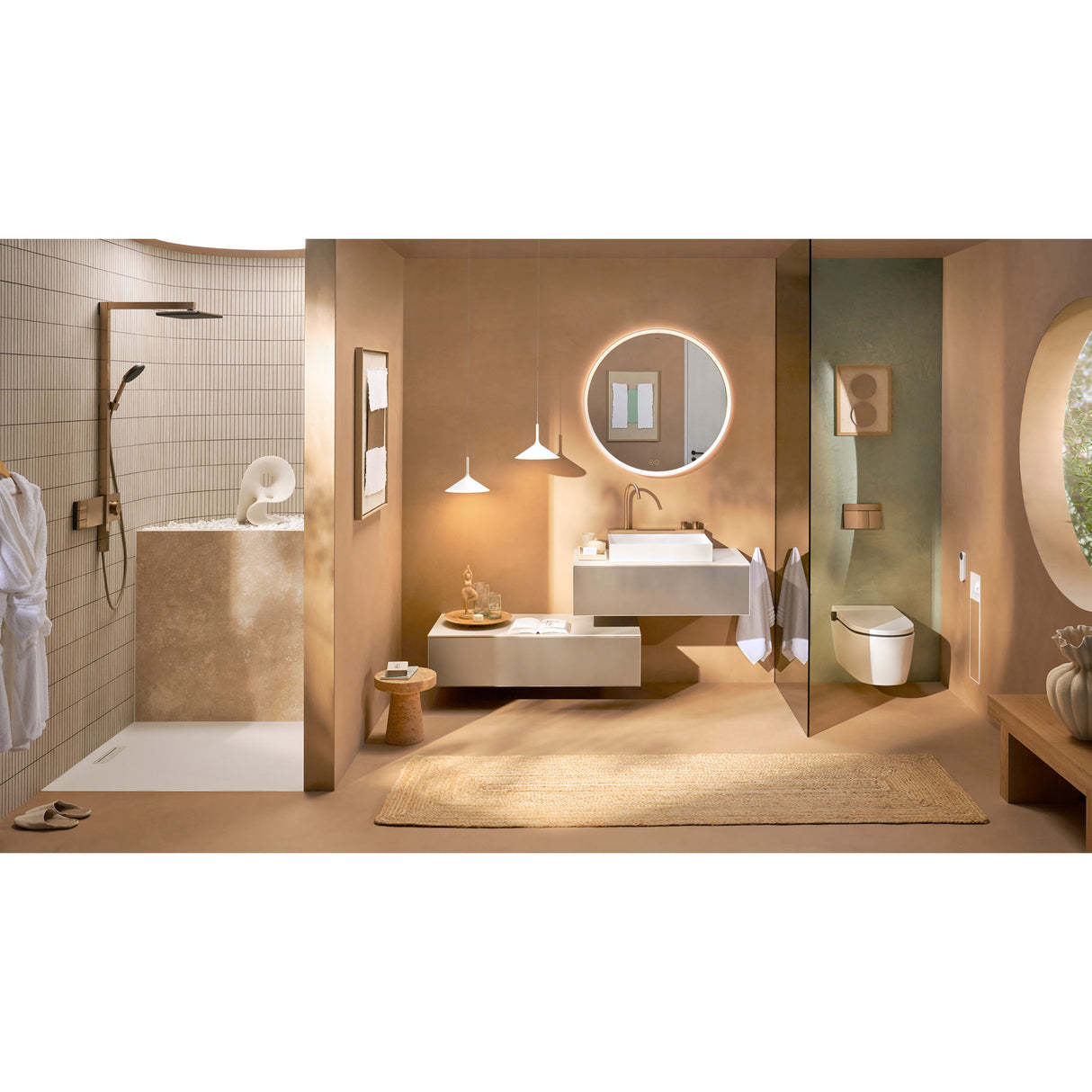 Colonne de douche 210/340 2jets Raindance Alive Q avec mitigeur thermostatique ShowerSelect Comfort