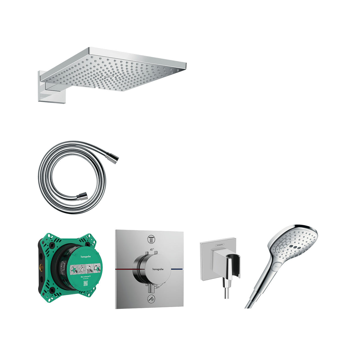 HANSGROHE Pack encastré 300 Raindance E avec mitigeur thermostatique ShowerSelect Comfort E 28833000
