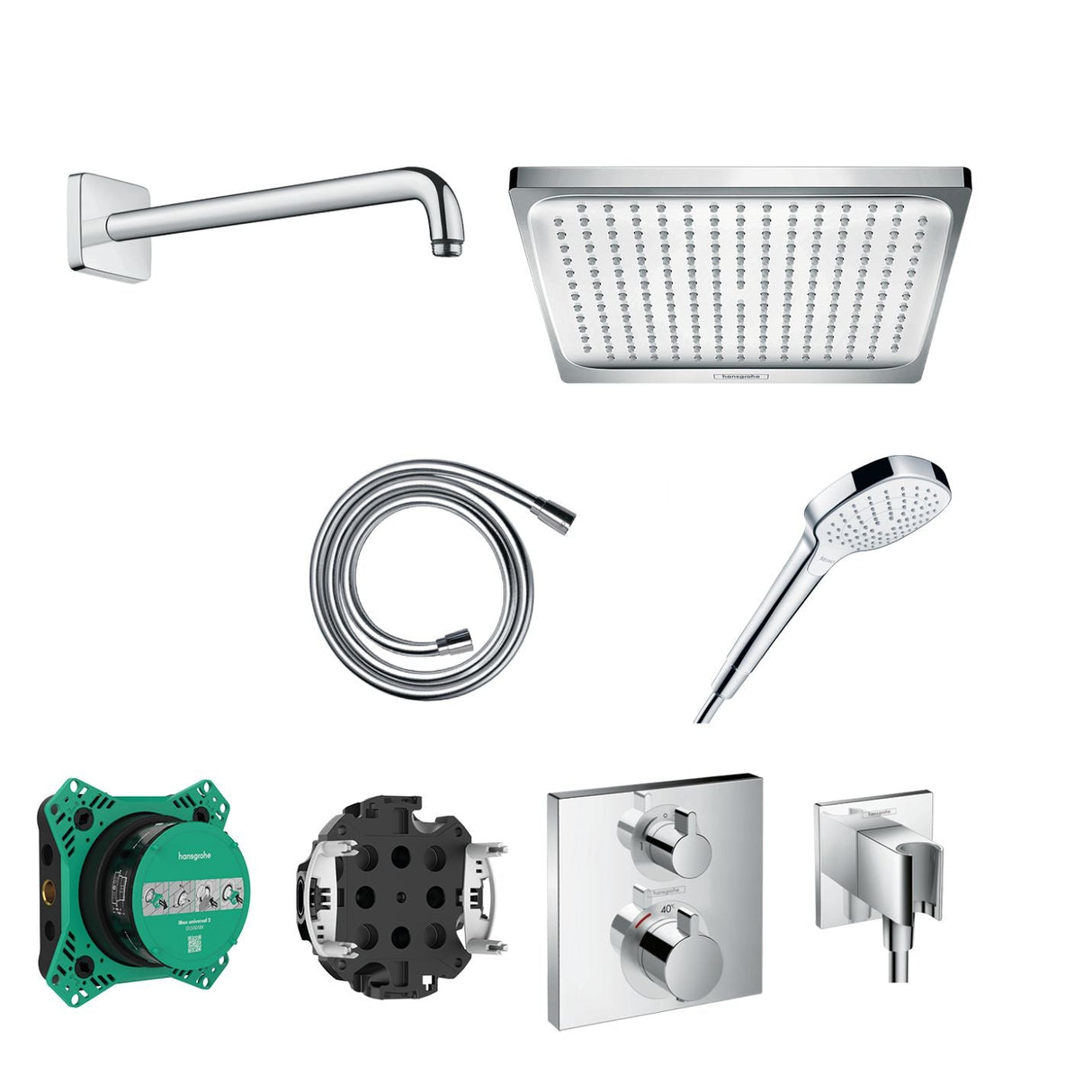 HANSGROHE Pack encastré 240 Crometta E avec mitigeur thermostatique 28830000