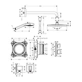 HANSGROHE Pack encastré 240 Crometta E avec mitigeur thermostatique 28830000