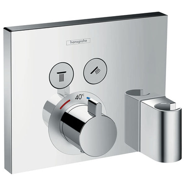 HANSGROHE Set de finition pour mitigeur thermostatique ShowerSelect encastré avec flexible et support de douchette 15765000