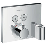 HANSGROHE Set de finition pour mitigeur thermostatique ShowerSelect encastré avec flexible et support de douchette 15765000
