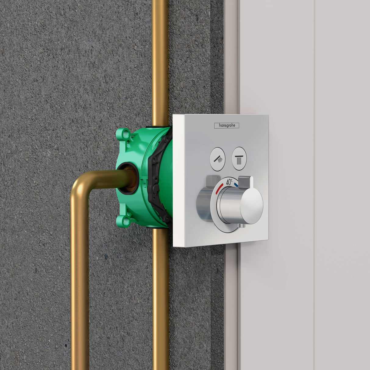 HANSGROHE Set de finition pour mitigeur thermostatique ShowerSelect encastré 15763000