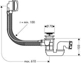 HANSGROHE Set complet vidage de baignoire standard Flexaplus 58142000
