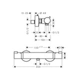 HANSGROHE Mitigeur de douche Ecostat Comfort C3 13137000