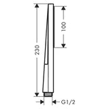 HANSGROHE Pulsify E Douchette stick 100 1 jet EcoSmart, blanc mat - Mister PRO