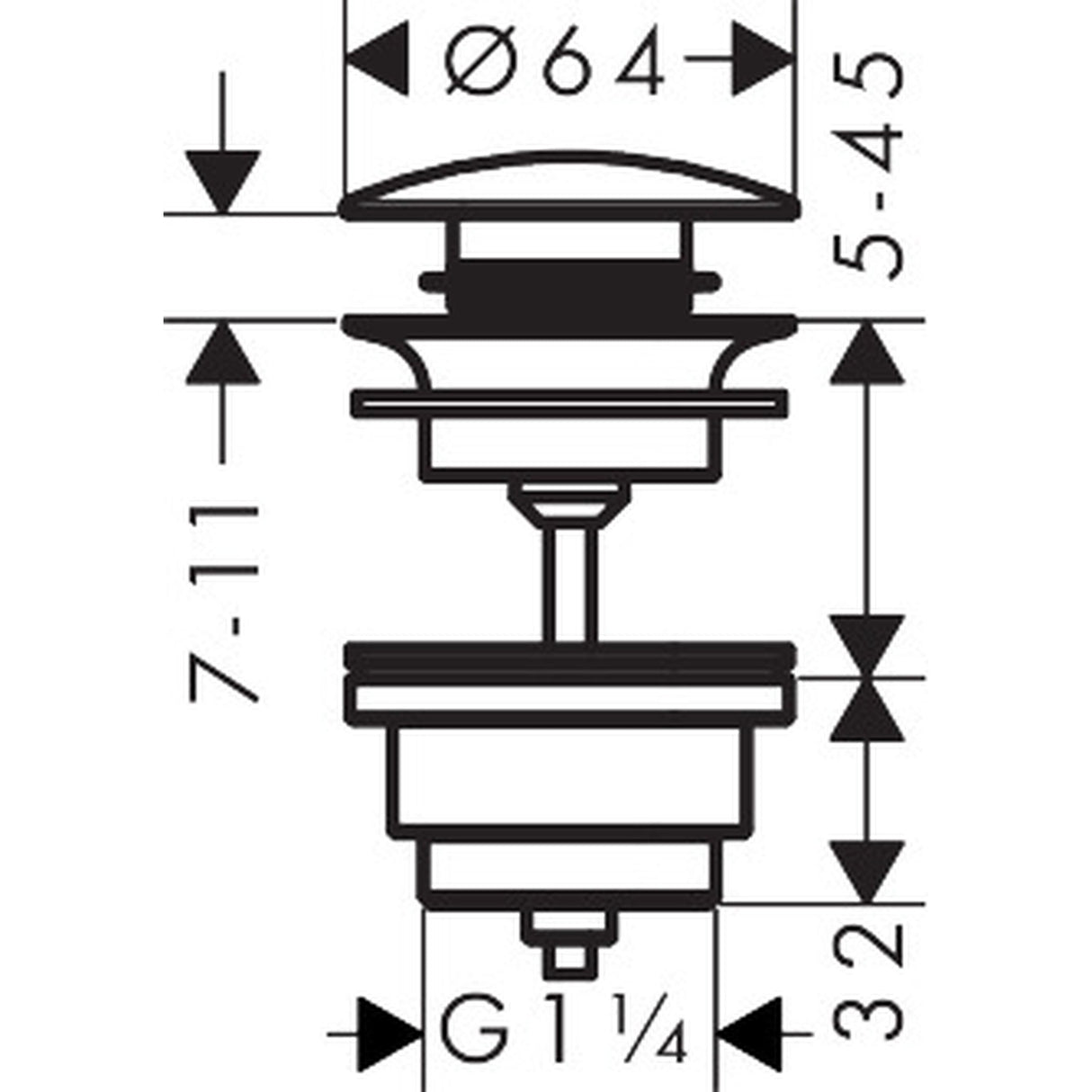 HANSGROHE Bonde Push-open