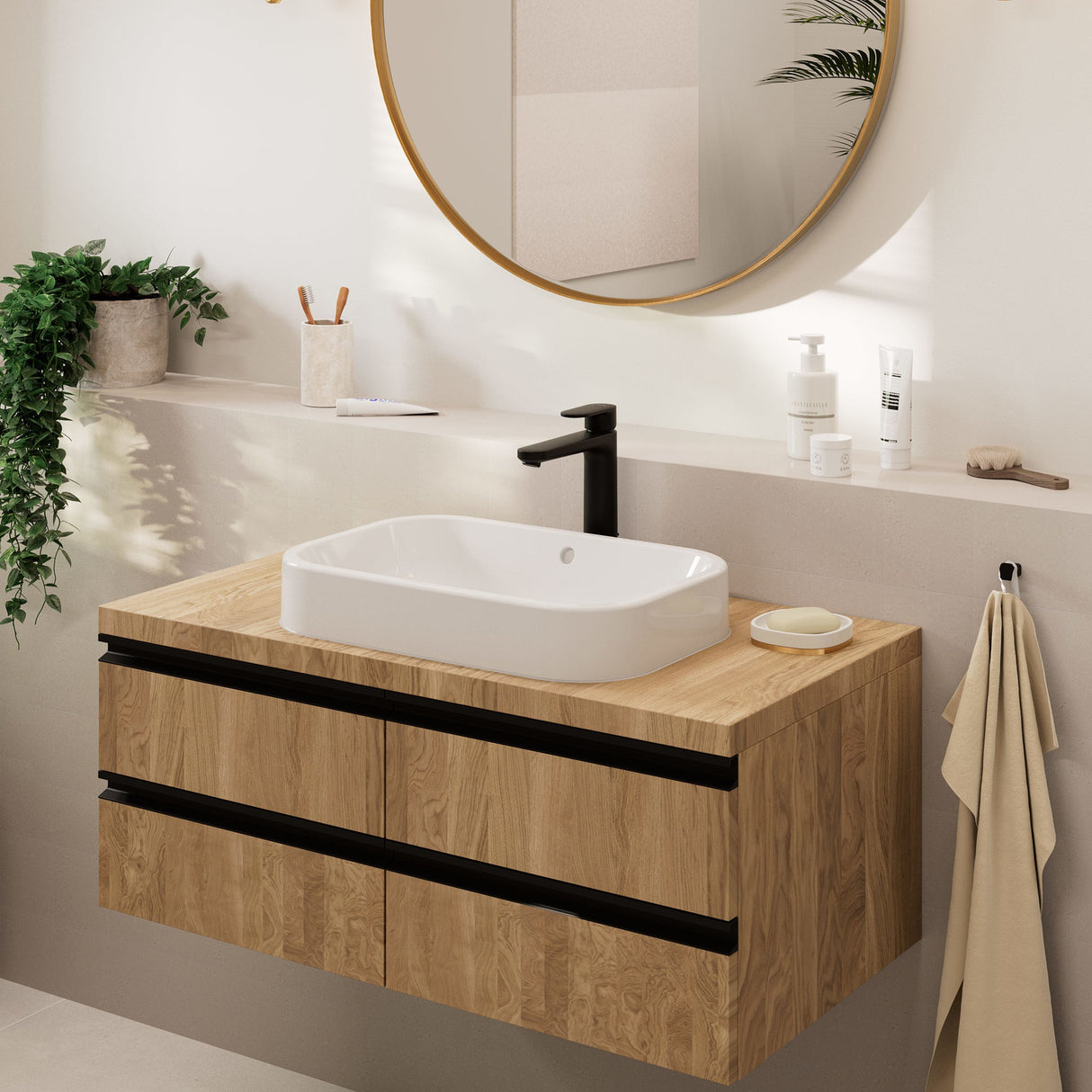 HANSGROHE Mitigeur de lavabo 190 Vernis Blend avec tirette et vidage