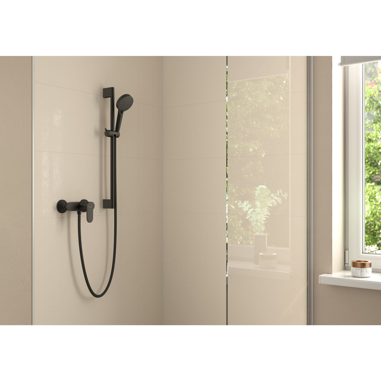 HANSGROHE Set de douche100 2 jets Vernis Blend avec barre et flexible 26422670