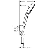 HANSGROHE Set de douche 105 3 jets Porter Pulsify Select S avec flexible et support mural