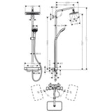 HANSGROHE Colonne de douche 280 1 jet Croma Select E Ecosmart avec mitigeur thermostatique 27660000