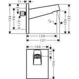 HANSGROHE Bras mural pour douche de tête Pulsify chromé 24149000
