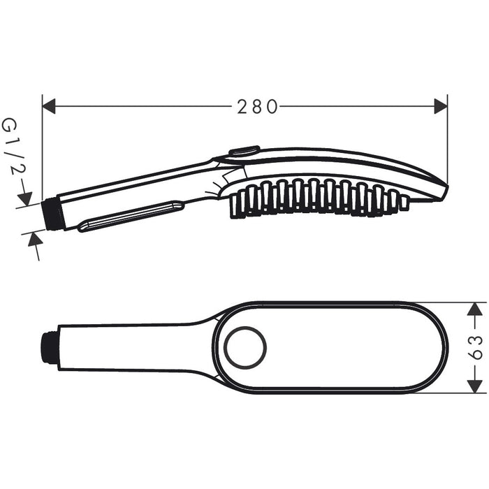 DogShower Douchette pour chien 150 3 jets, blanc mat Hansgrohe 26640700