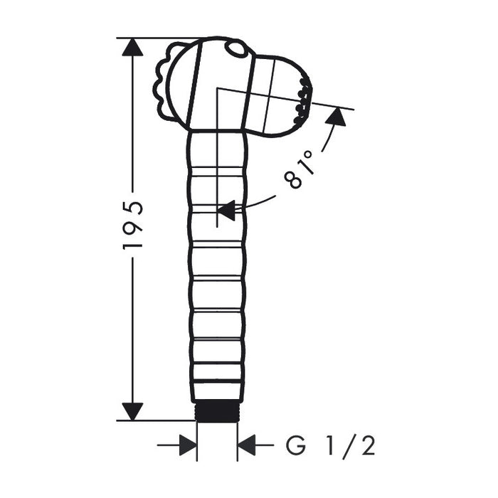 Douchette à main enfant Jocolino Crocodile 2 jets Hansgrohe 28788570