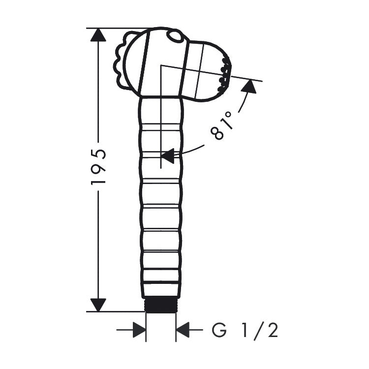 HANSGROHE Douchette à main enfant 2 jets Jocolino Lion 28760210