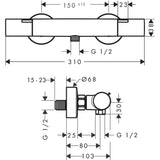 HANSGROHE Mitigeur de douche Ecostat Fine C3