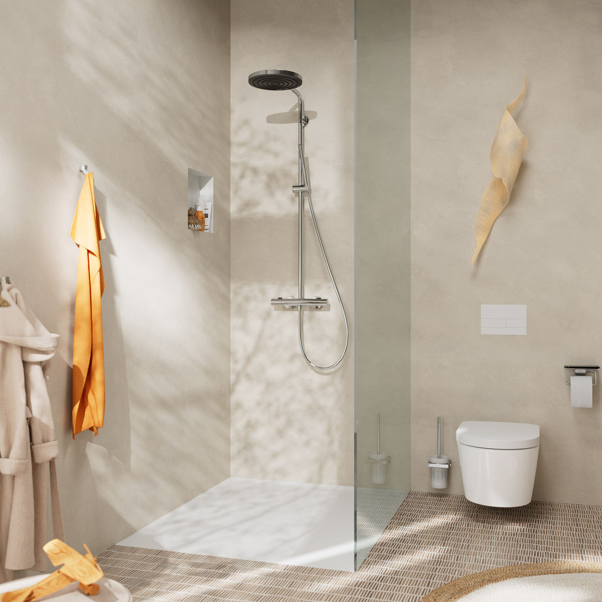 HANSGROHE Colonne de douche 260 1 jet Pulsify S Puro EcoSmart avec mitigeur thermostatique