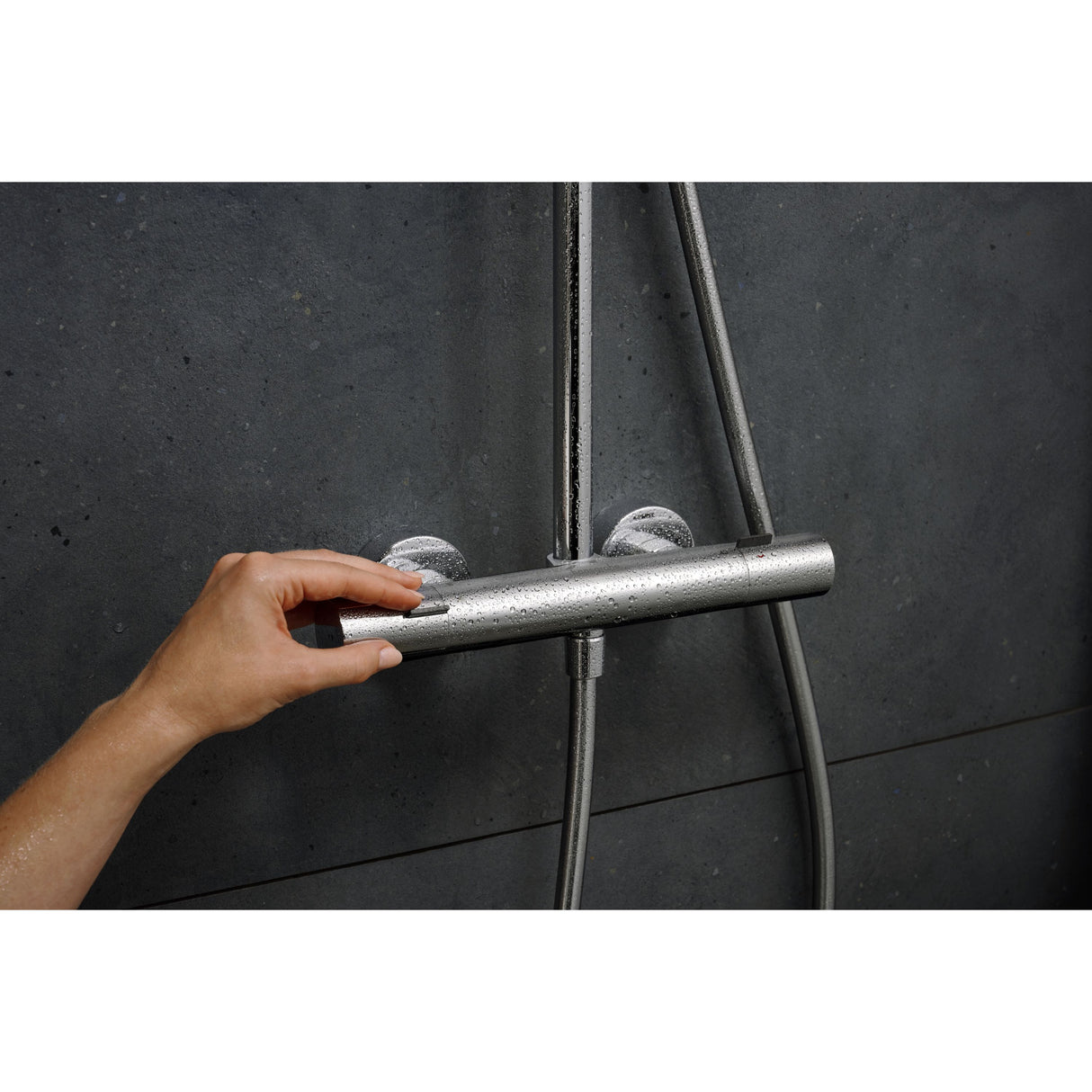 HANSGROHE Colonne de douche 260 1 jet Pulsify S Puro EcoSmart avec mitigeur thermostatique