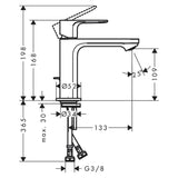 HANSGROHE Mitigeur de lavabo 110 Rebris S coolstart avec tirette et vidage 72519000