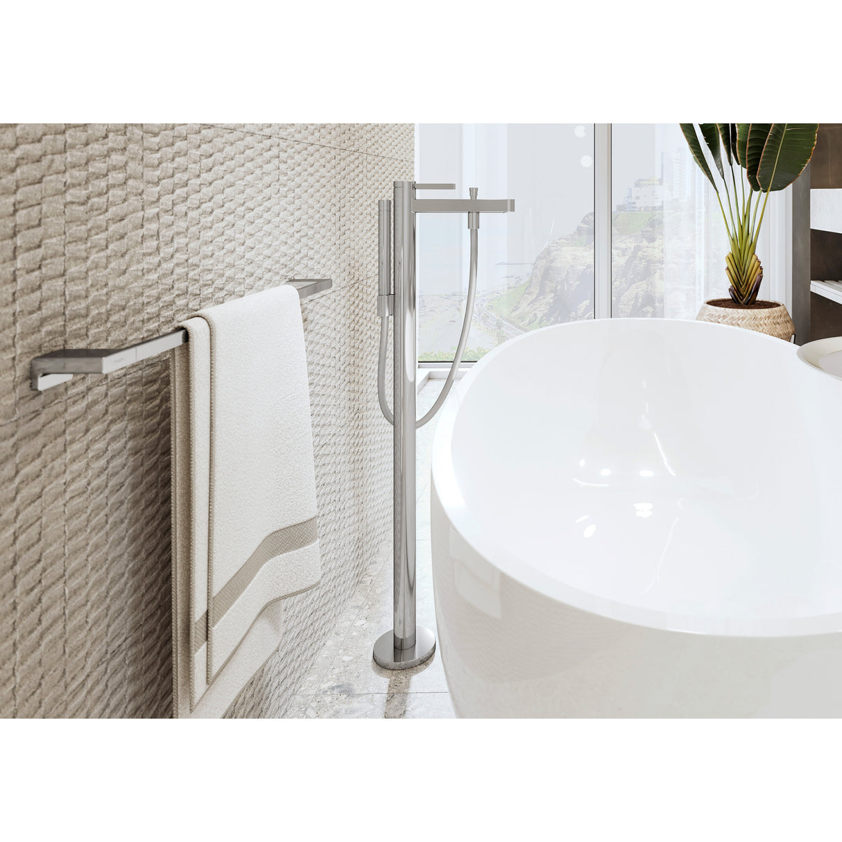 HANSGROHE Porte serviette 648mm AddStoris