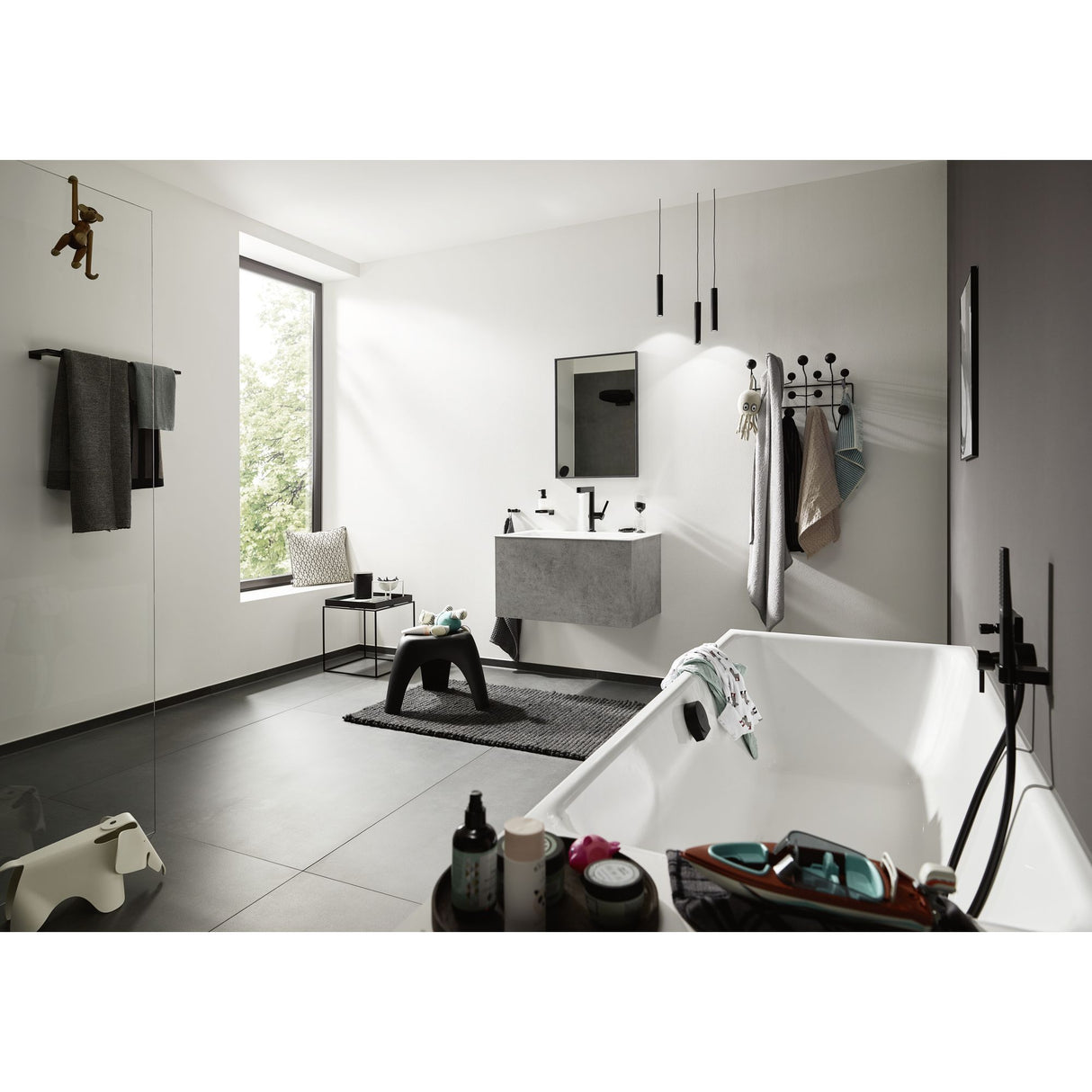 HANSGROHE Porte serviette double 648mm AddStoris